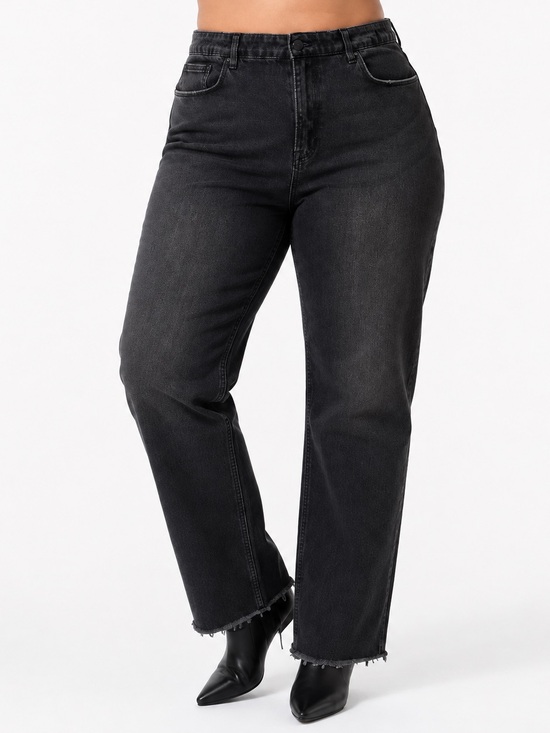 Good American Denim - NWT Good American Good ’90s Black Relaxed Straight Jeans 18